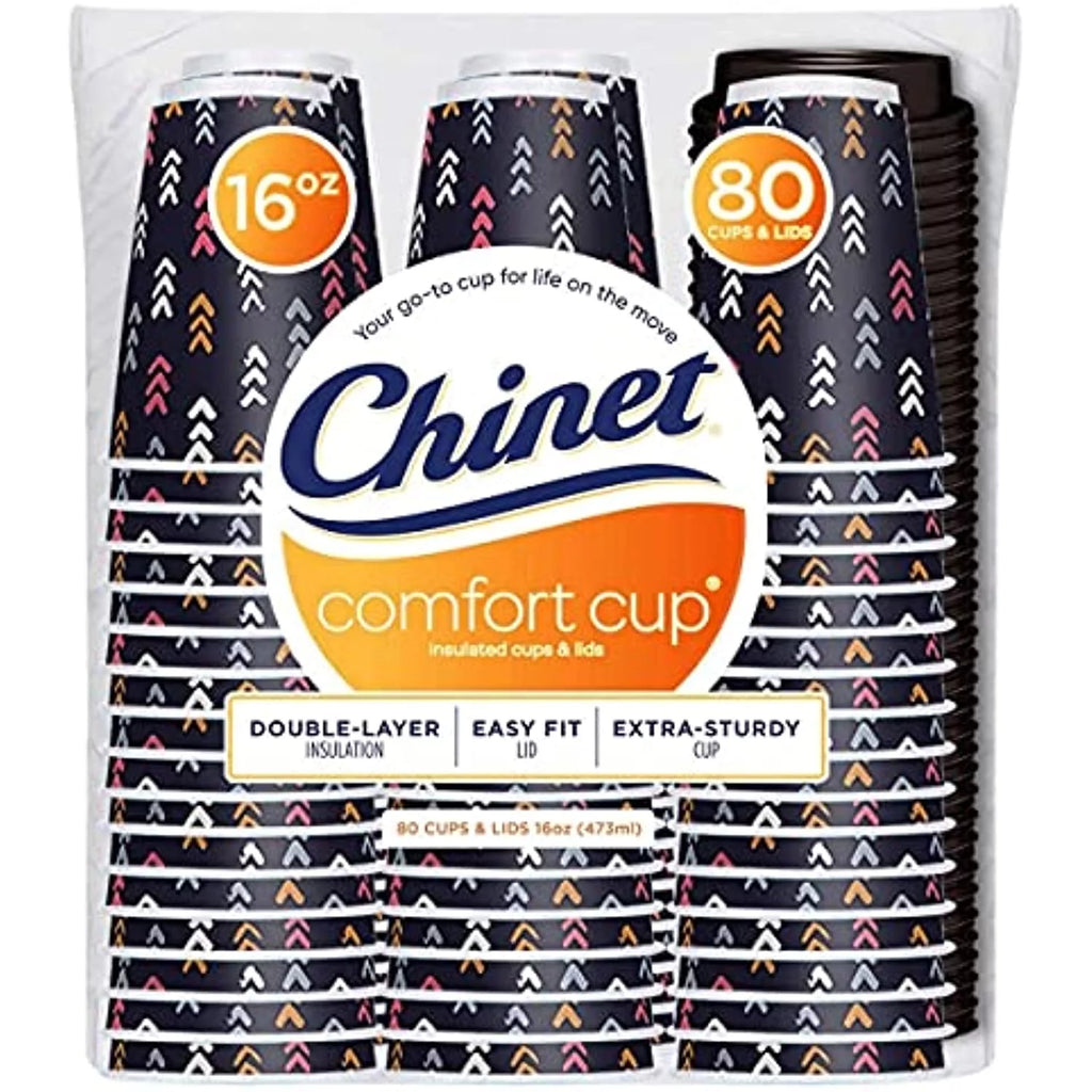 80 Count 16 Ounce Insulated Cups & Lids V95437