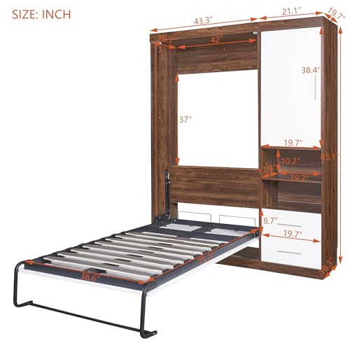 Queen Size Wood Murphy Bed D717