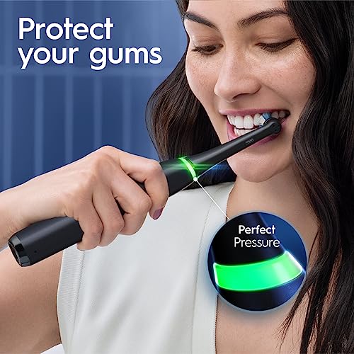 Black Rechargeable Electric Toothbrush with 5 Cleaning Settings, 2 Replacement Heads, Travel Case N89516