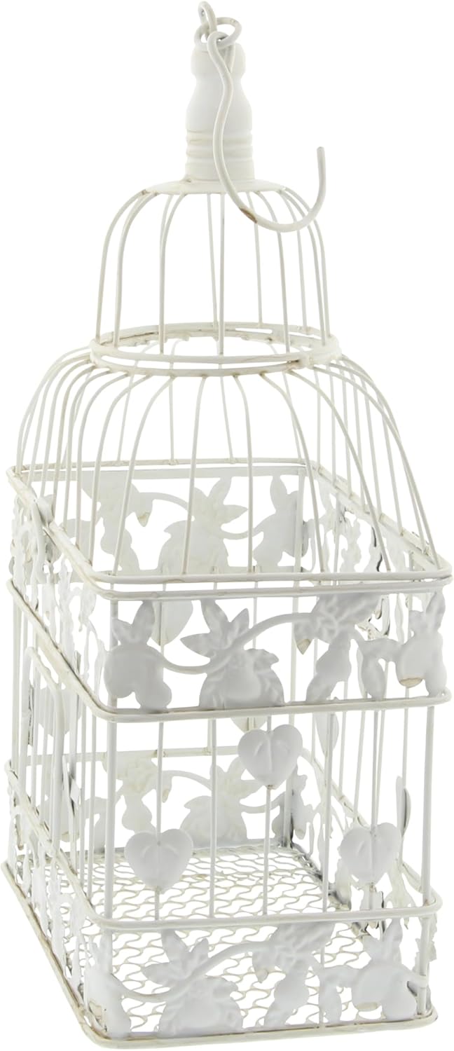 White Metal Birdcage B69511
