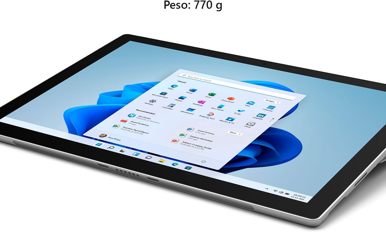 Surface Pro 128GB i5-1135G7 8GB RAM 12.3-inch Touchscreen Wi-Fi Quad-Core i5 Windows 11 Home Platinum A48212