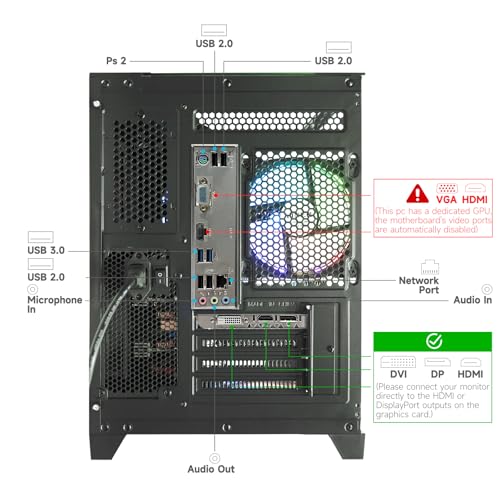 White Gaming PC Desktop with Ryzen 5 5500, GeForce RTX 3050 6GB, 16GB DDR4, 1TB NVME SSD E7660