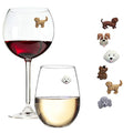Set of 6 Dog Wine Charms for Stemless Glasses U3600