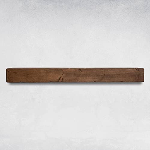 Rustic Real Wood Floating Mantle Shelf X25031