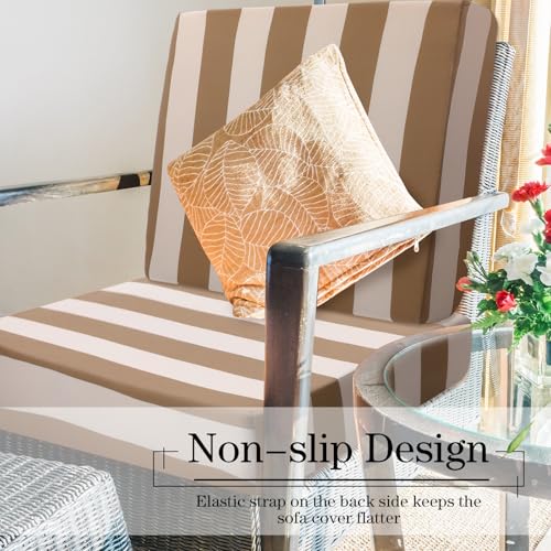 Gray 8Pcs Outdoor Stretch Sofa Cushion Covers R3680