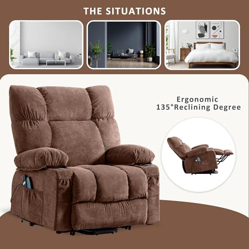 Grey Power Lift Recliner Chair with Massage I1036