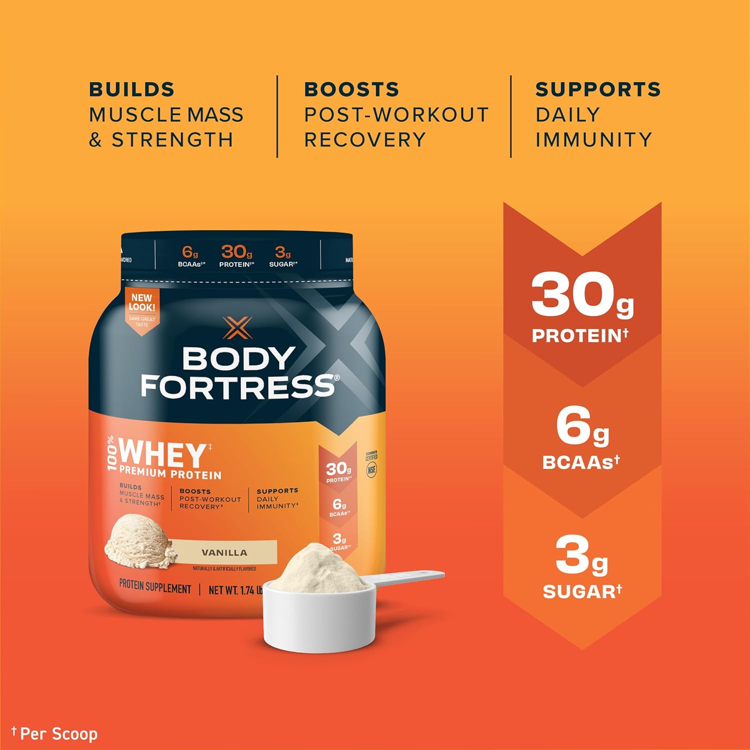 100% Whey Vanilla 1.74lbs & Whey Protein Vanilla Cream 1.8lbs L1293