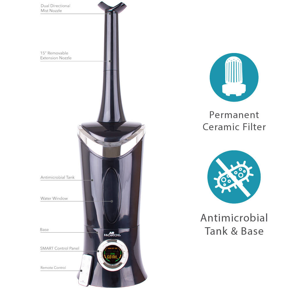 Black 1.4 Gallon Ultrasonic Humidifier N482