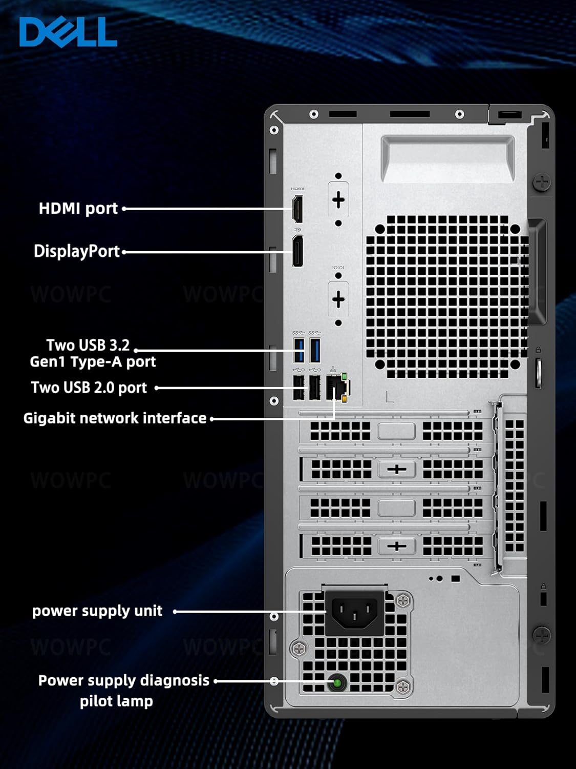 12th Gen Intel Core i5-12500 16GB RAM 256GB SSD 1TB HDD Windows 11 Pro Tower Desktop Computer A74702
