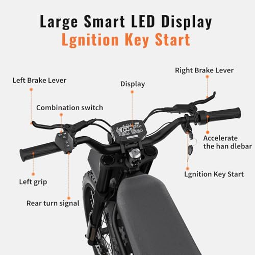 Electric Dirt Bike, 60V 3000W / 48V 2400W, Dual Battery, 25" Motorcycle Tire, Full Suspension M12488