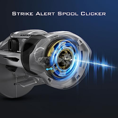 Low Profile Baitcasting Fishing Reel, Graphite Frame, 35 lbs. Drag E65358