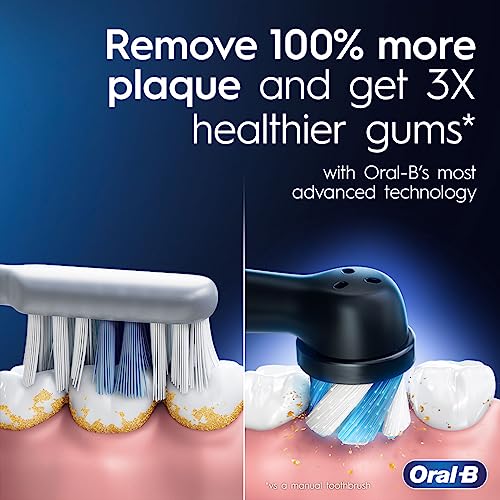 Black Rechargeable Electric Toothbrush with 5 Cleaning Settings, 2 Replacement Heads, Travel Case N89516