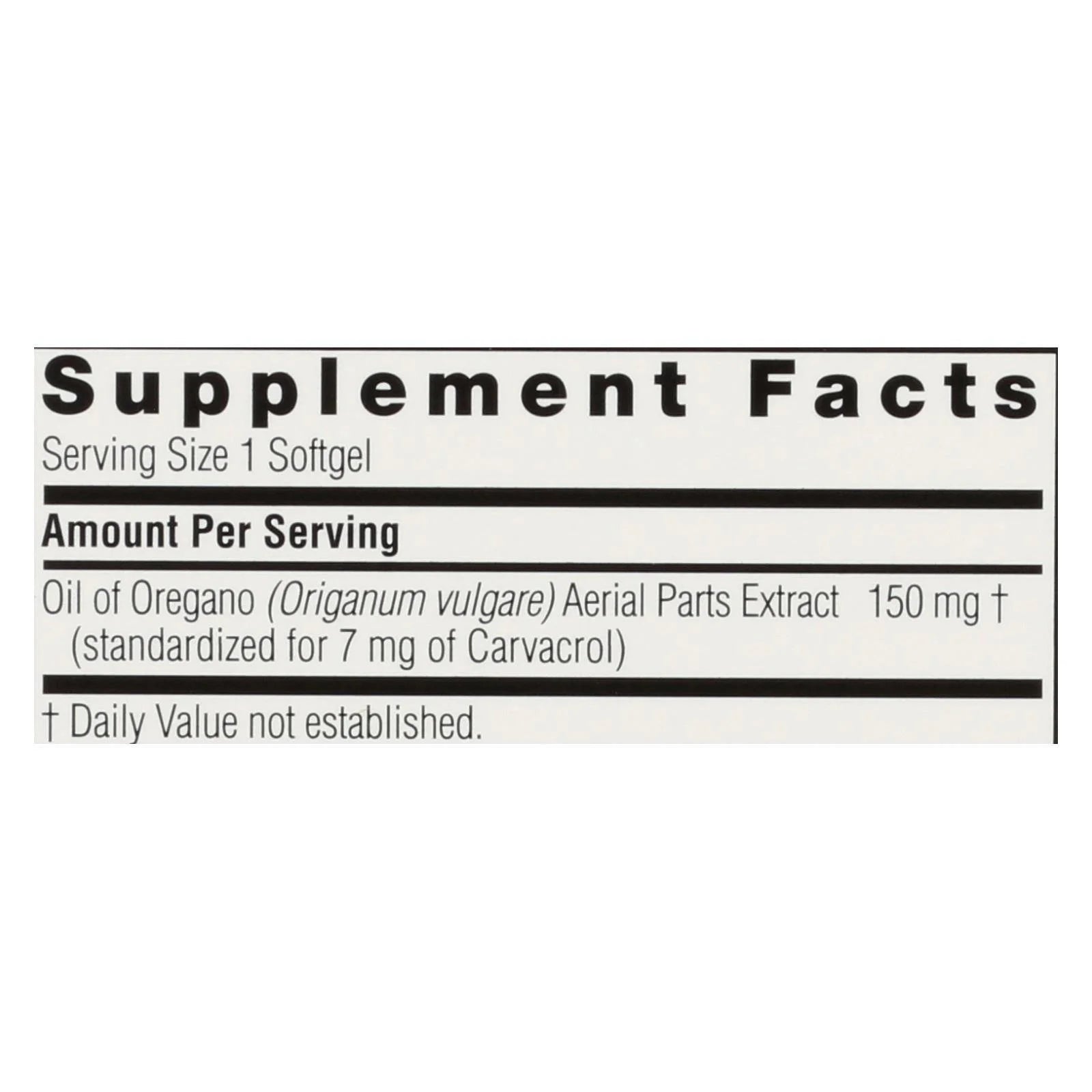 90 Softgels Oil of Oregano U7291