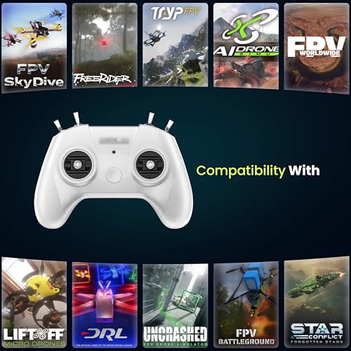 8 Channel FPV Drone Remote Controller (White) B383