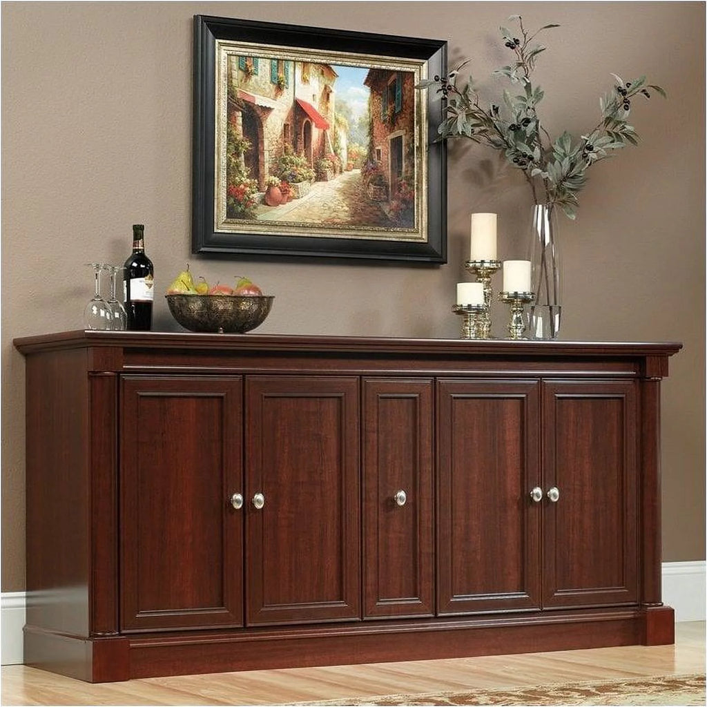 Cherry Entertainment Credenza with Cord Management T829924