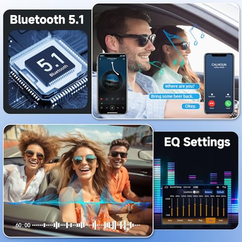 7" Flip Out Touchscreen Car Stereo with Wireless Carplay Android Auto Bluetooth AM/FM USB K540