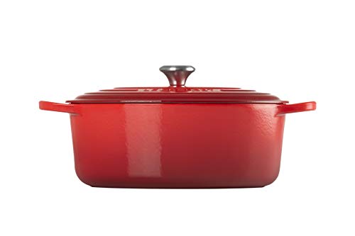 8 qt Enameled Cast Iron Oval Dutch Oven J2635