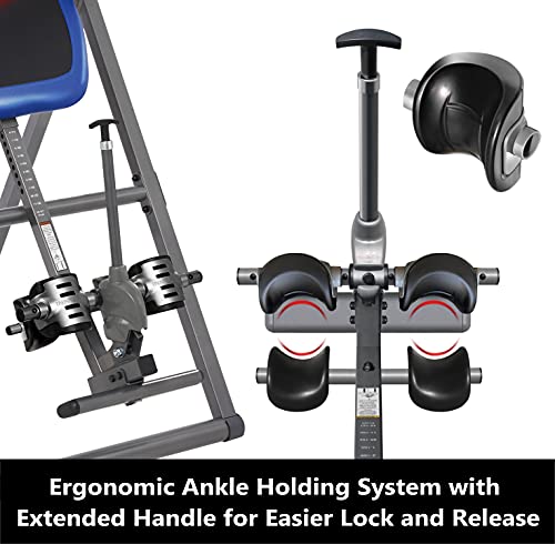 Black/Blue/Gray Inversion Table with Heat and Massage X424136