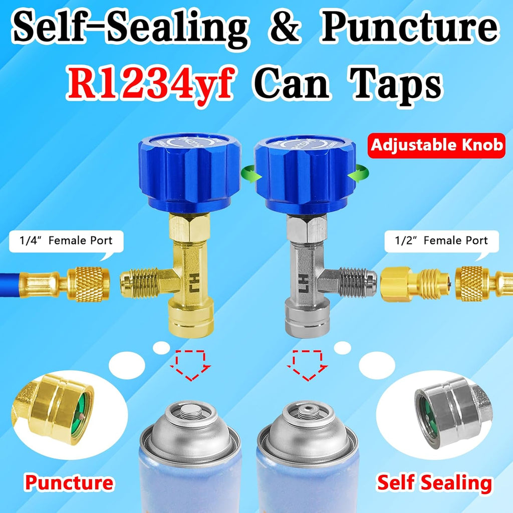 R1234yf Adapter Kit with Self-Sealing Can Taps G402572