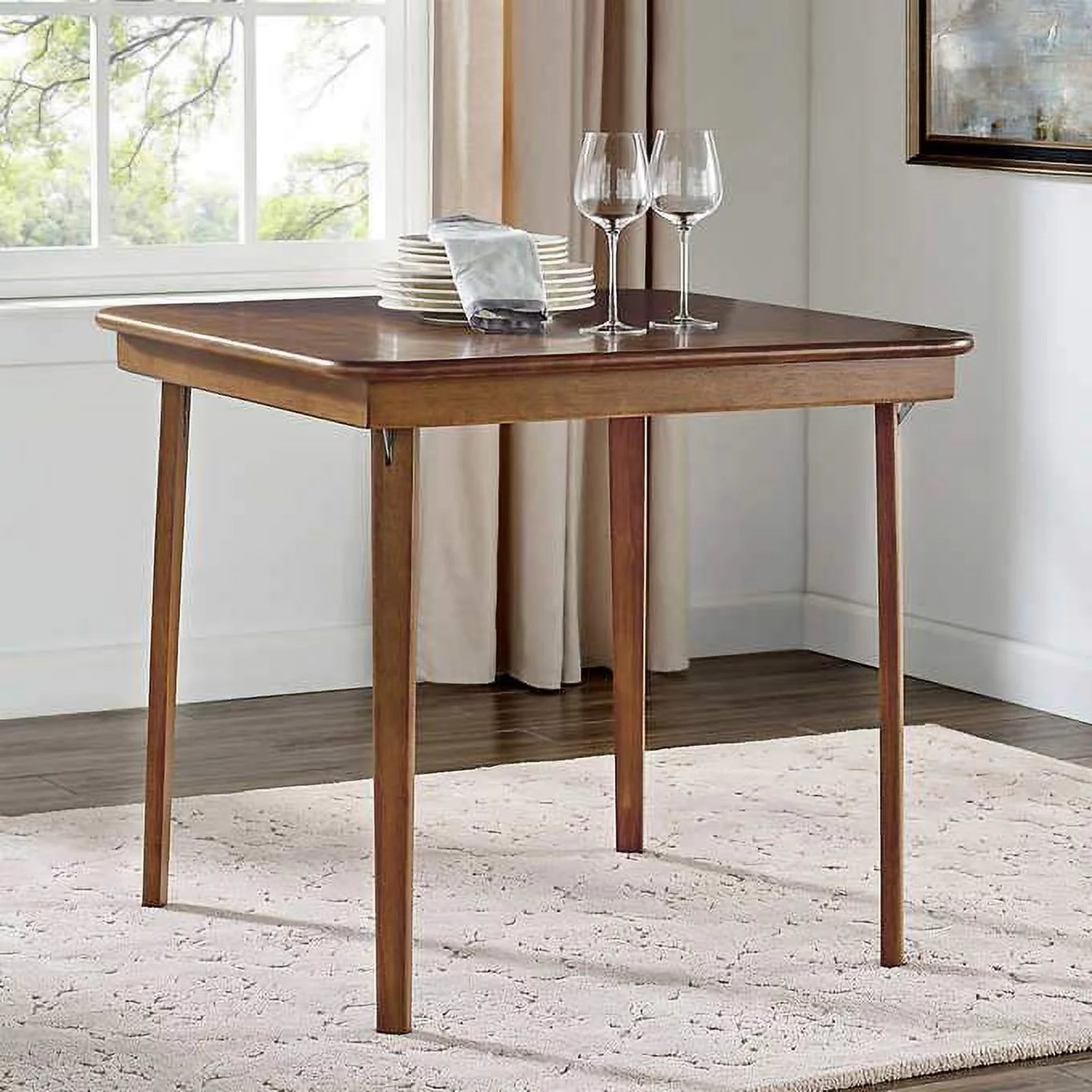 Brown Wood Folding Table U95135