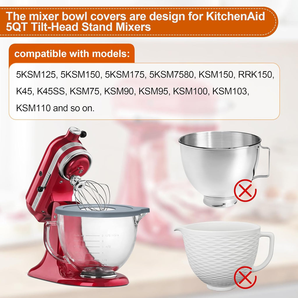 Mixer Bowl Covers for 5 Quart Tilt-Head Stand Mixers D1370