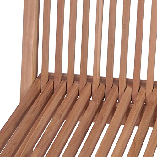 Folding Patio Chairs Set of 4 Solid Teak Wood Y642