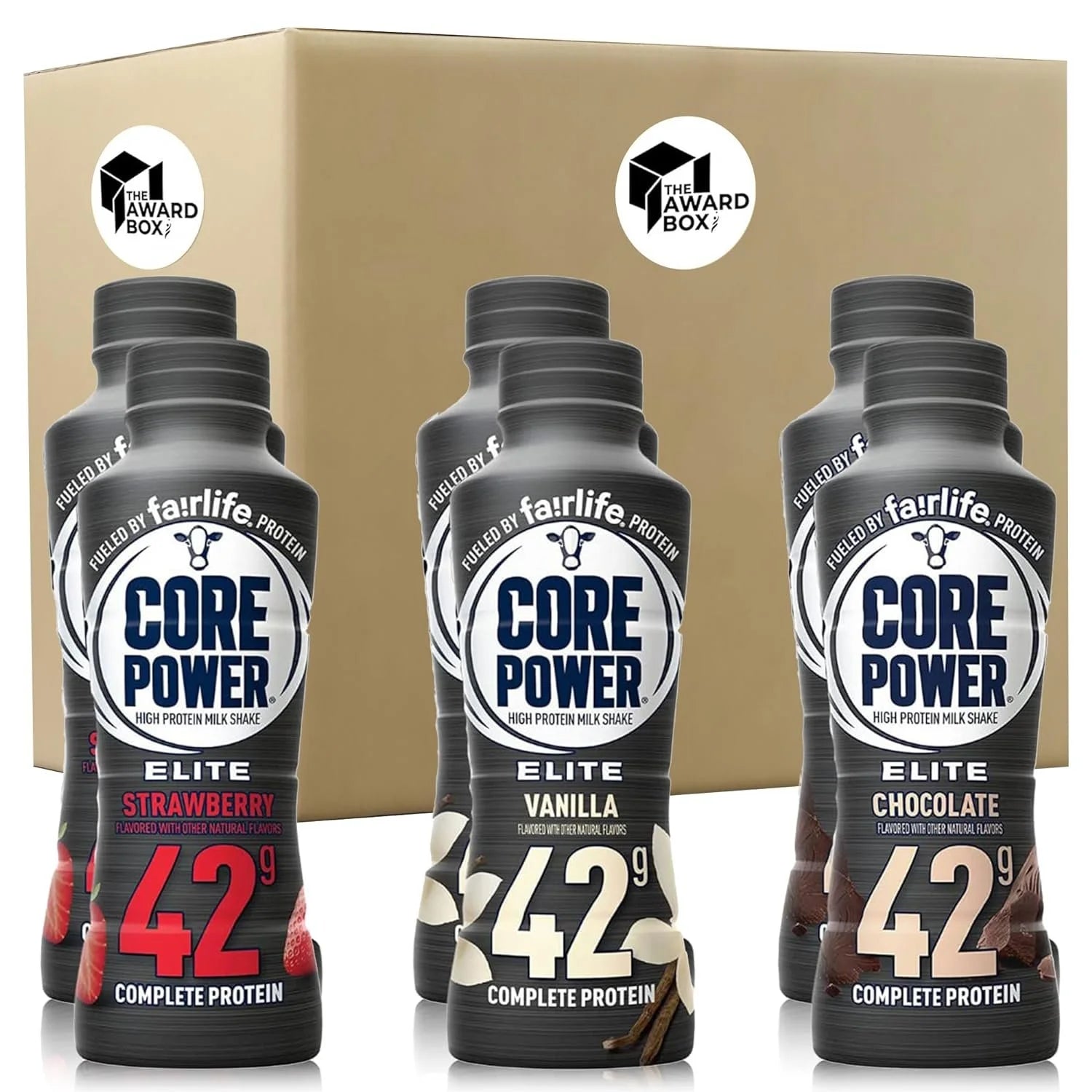 Chocolate Strawberry Vanilla High Protein Shakes 26 Grams 14 Oz. 6 pack S416