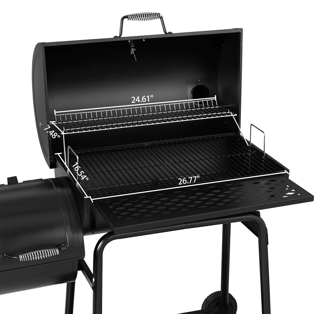 30" Charcoal Grill with Offset Smoker S8133