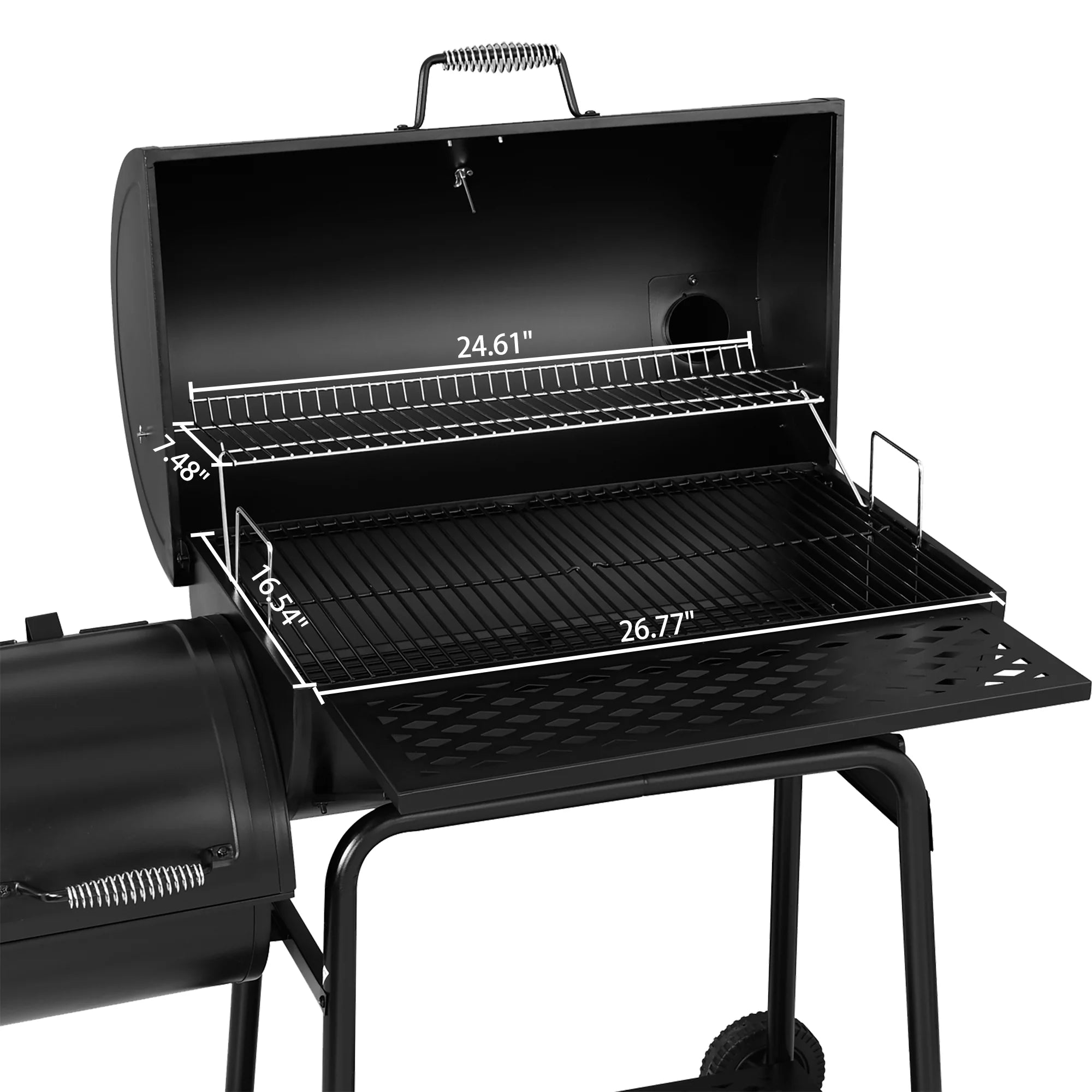 30" Charcoal Grill with Offset Smoker S8133