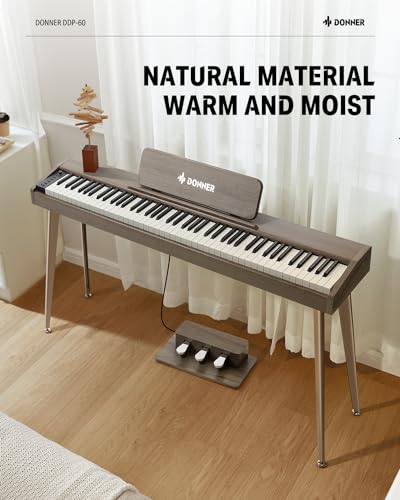Black 88 Key Digital Piano with Graded Hammer Weighted Keyboard M9980