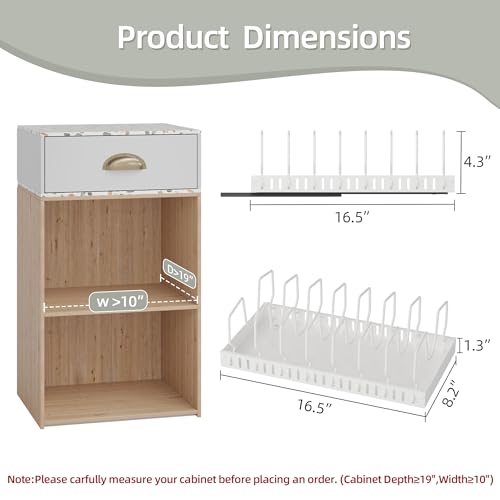 Pots and Pans Organizer with 8 Dividers L573