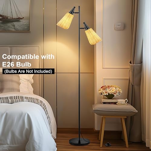 Gold Floor Lamp with Foot Switch Standing Lamp M73422