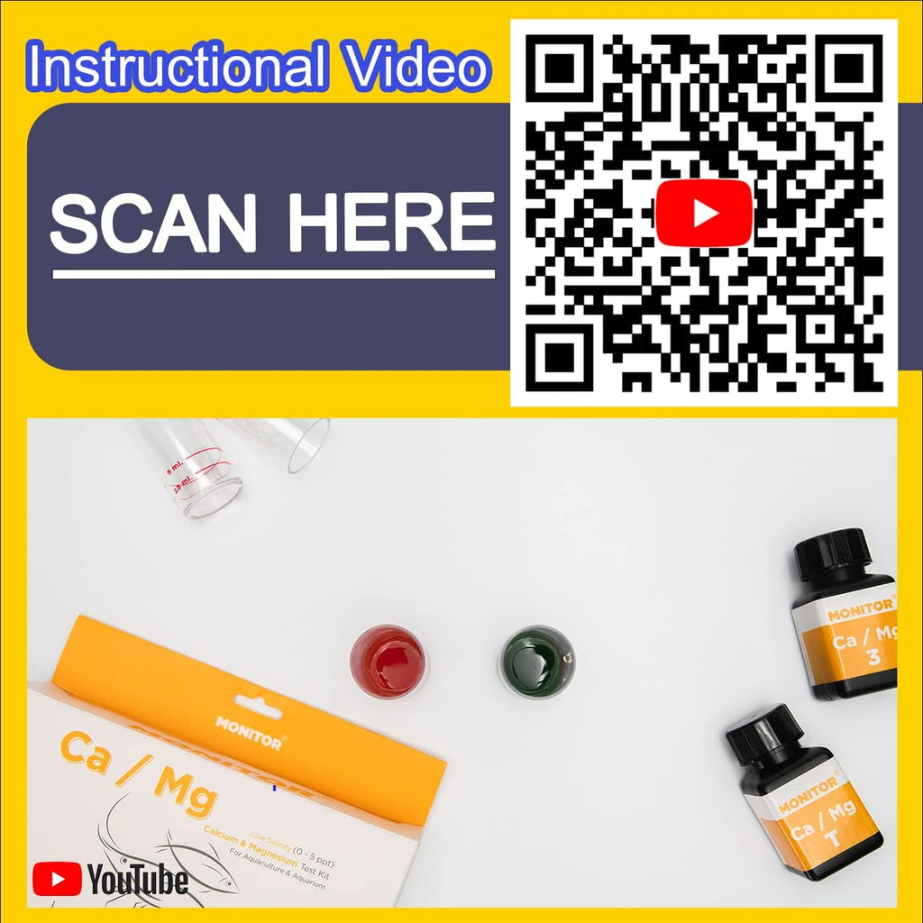 Monitor Calcium/Magnesium Low Salinity (0-5 PPT) Test KIT (120 Tests) G2642
