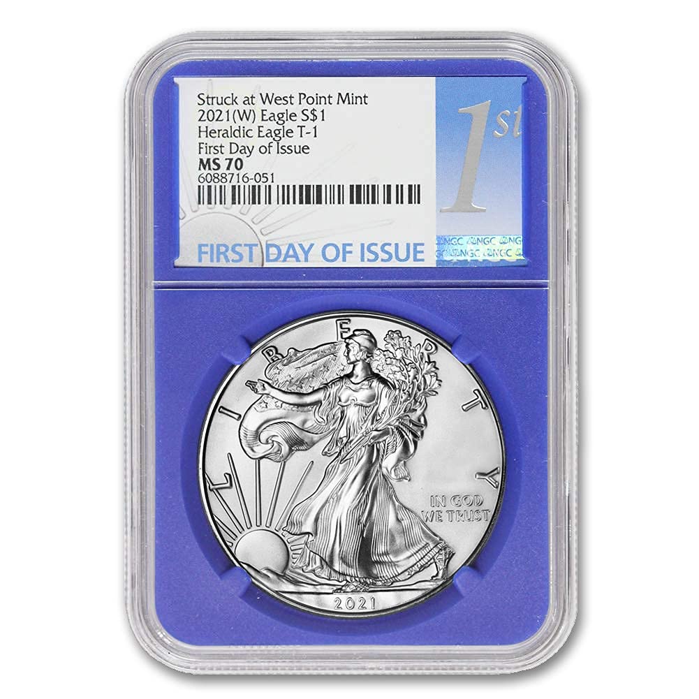 1 oz American Silver Eagle Coin MS70 W25699
