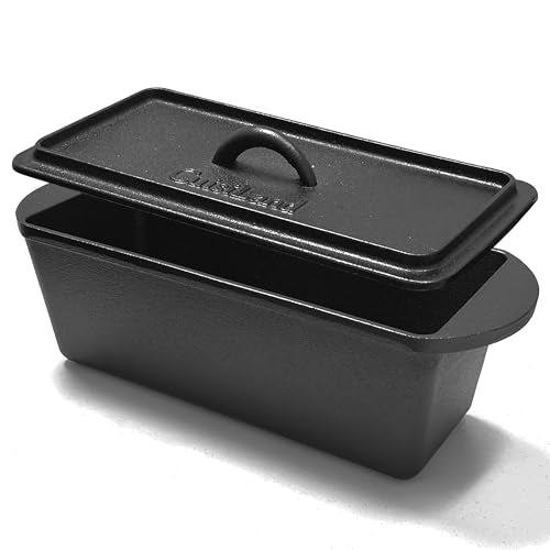 Rectangular Cast Iron Bread Loaf Pan with Lid H33328