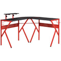 L-Shaped Gaming Corner Computer Desk with Adjustable Desk X74621