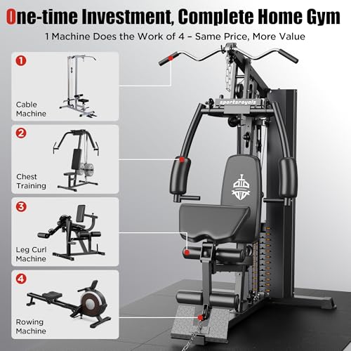 154LBS Weight Stack Multi Home Gym Station V55314