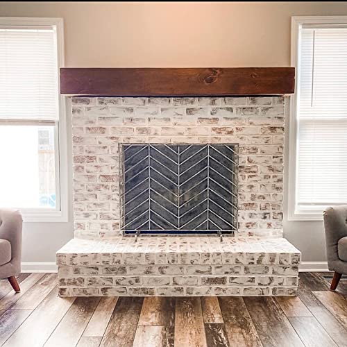 Rustic Real Wood Floating Mantle Shelf X25031