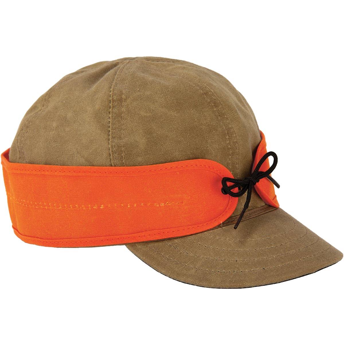 Waxed Cotton Cap - Sand/Blaze Orange - 7 3/8 T4796