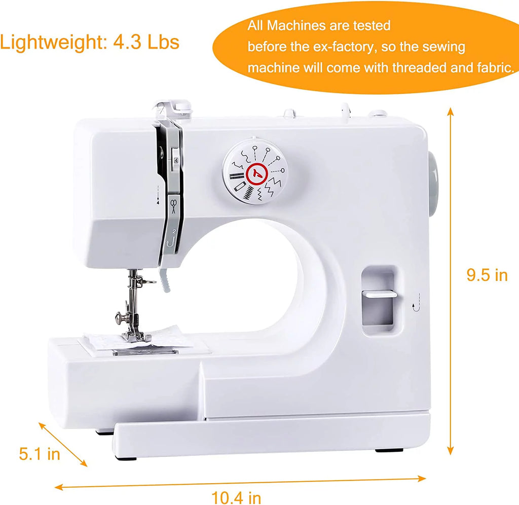 Portable Sewing Machine with 12 Built-In Stitches T25006