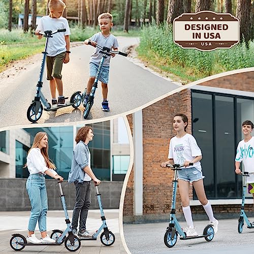 Kick Scooter, Foldable, Lightweight, 8IN Wheels, Max Load 240 LBS O840