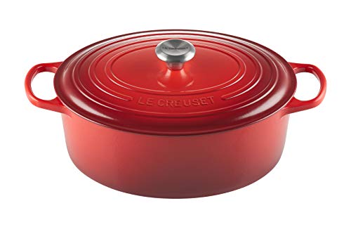 8 qt Enameled Cast Iron Oval Dutch Oven J2635
