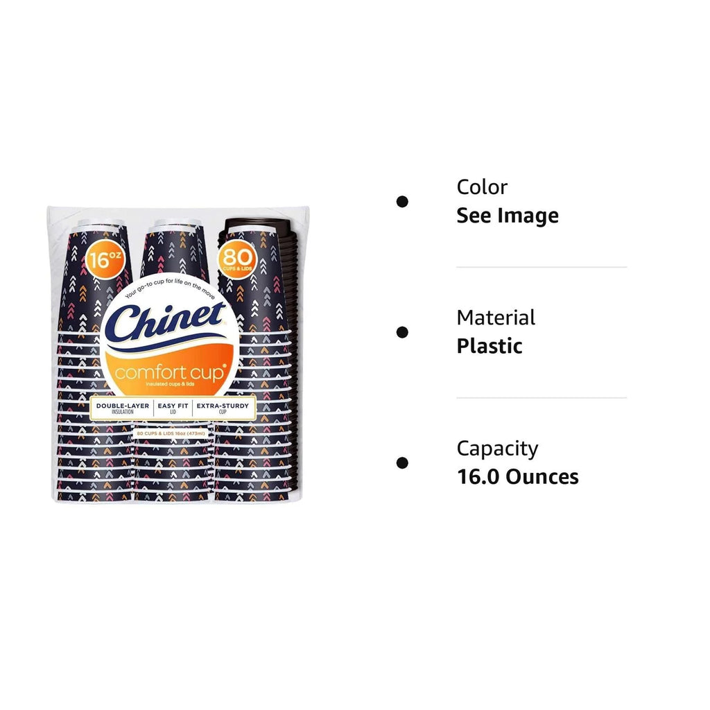 80 Count 16 Ounce Insulated Cups & Lids V95437