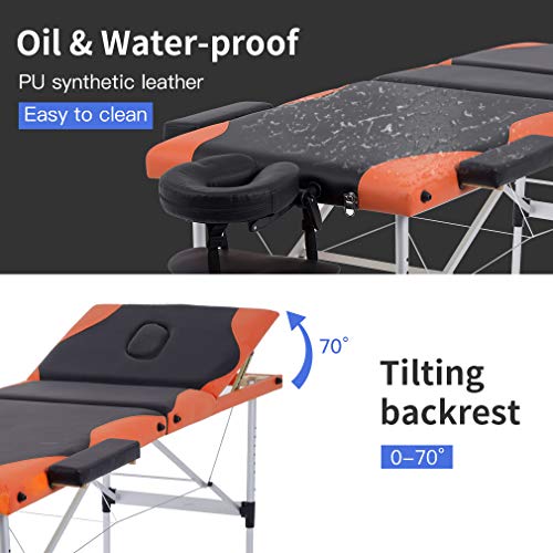 Portable 28 inch Wide Adjustable Folding Massage Table with Non-Woven Bag I8523