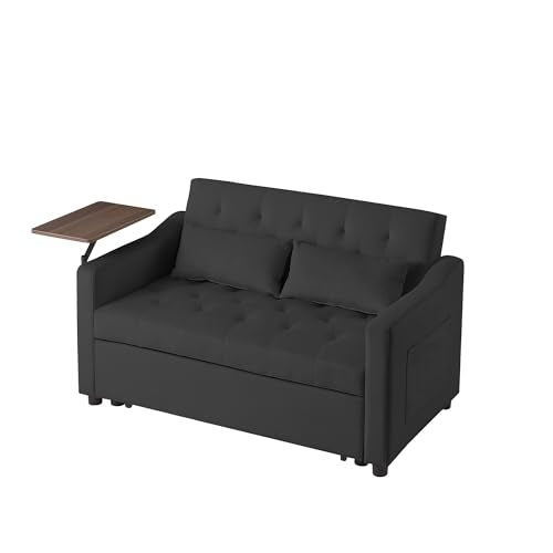 3 in1 Velvet Convertible Loveseat Sleeper Sofa Bed with Storage Pockets I68092