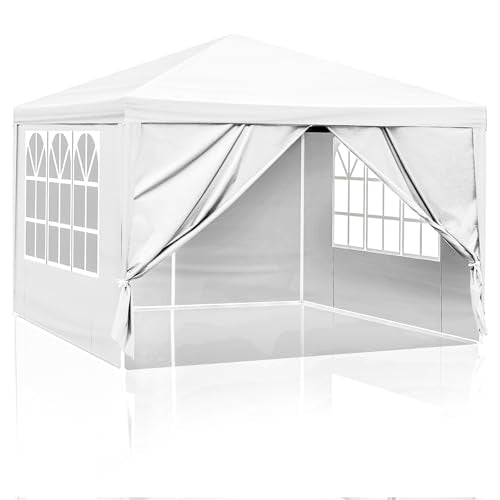 White 10x30 Heavy Duty Party Tent with 7 Removable Sidewalls Y49961