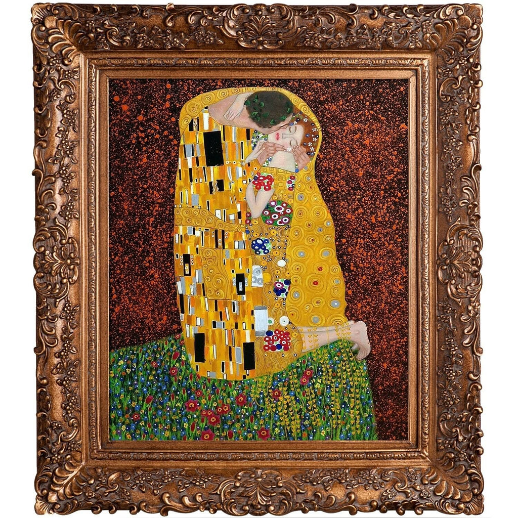 The Kiss Framed Hand Painted Oil on Canvas O168519