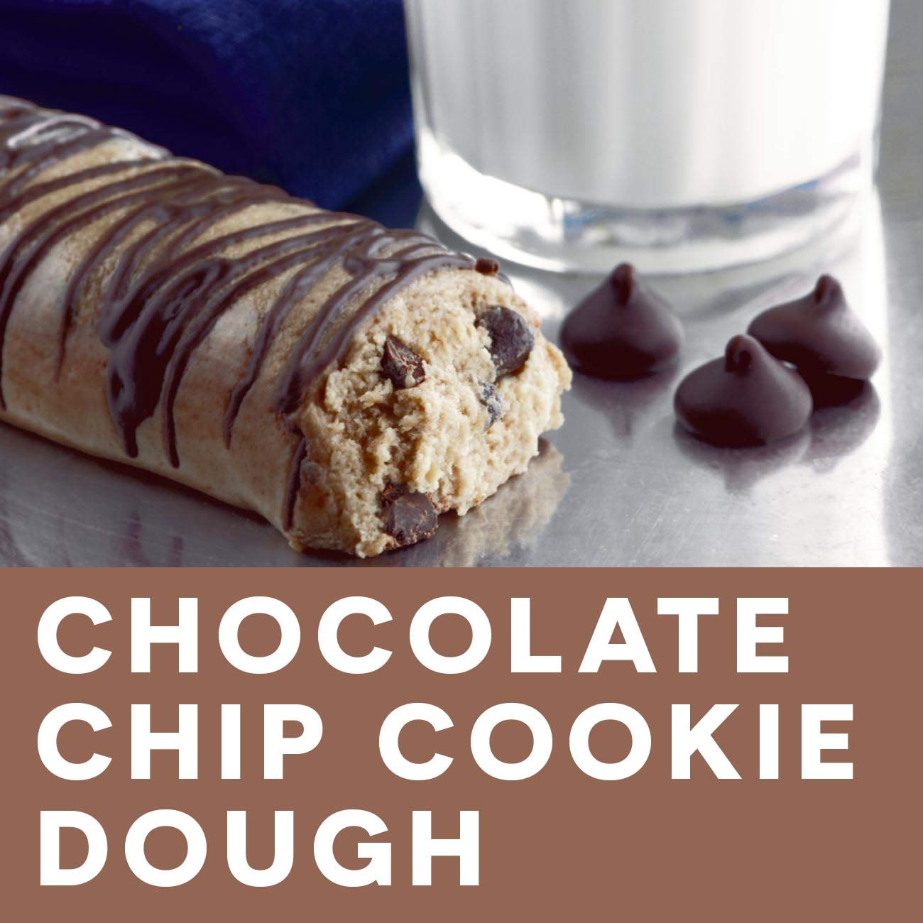 Chocolate Chip Cookie Dough Protein Bars, 10g Protein, 12 Bars Q477