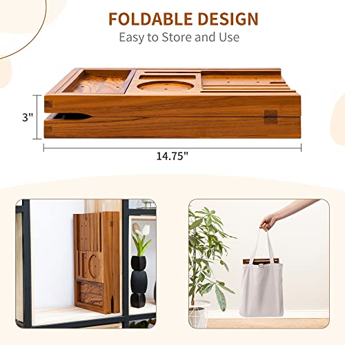 Teak Bathtub Tray with Expandable Handles X929023