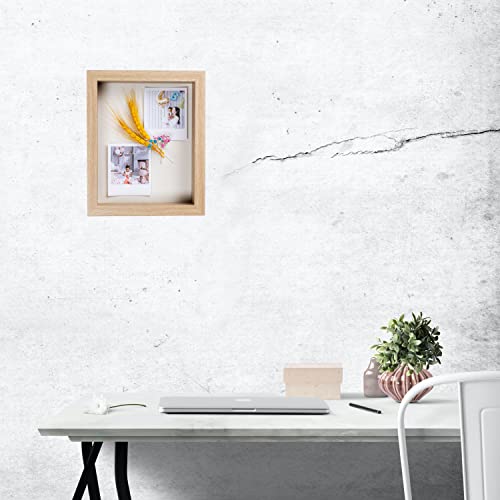 11” x 11” Dark Oak Wooden Shadow Box Frame with Tempered Glass A2300